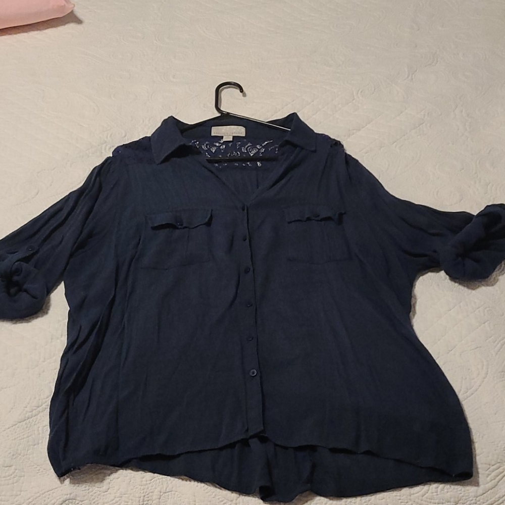 Navy blouse